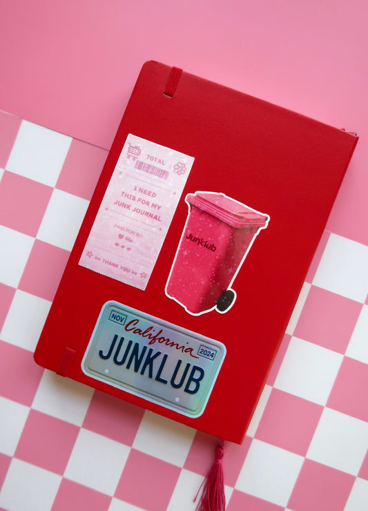 Holographic Junklub License Plate Sticker - Die Cut Sticker